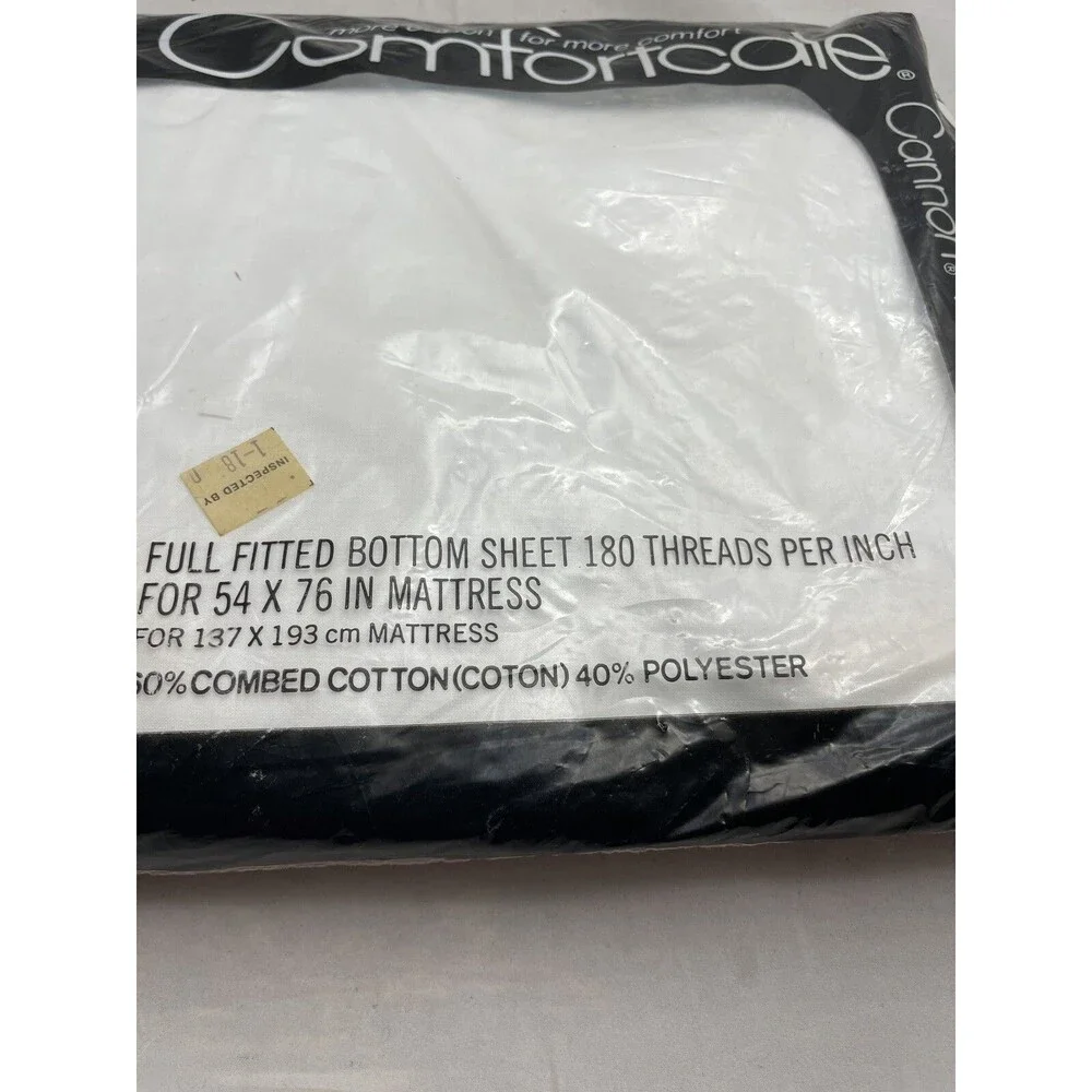 Cannon Royal Family Comfortcale Combed Cotton No Iron Sheet Full Fitted White